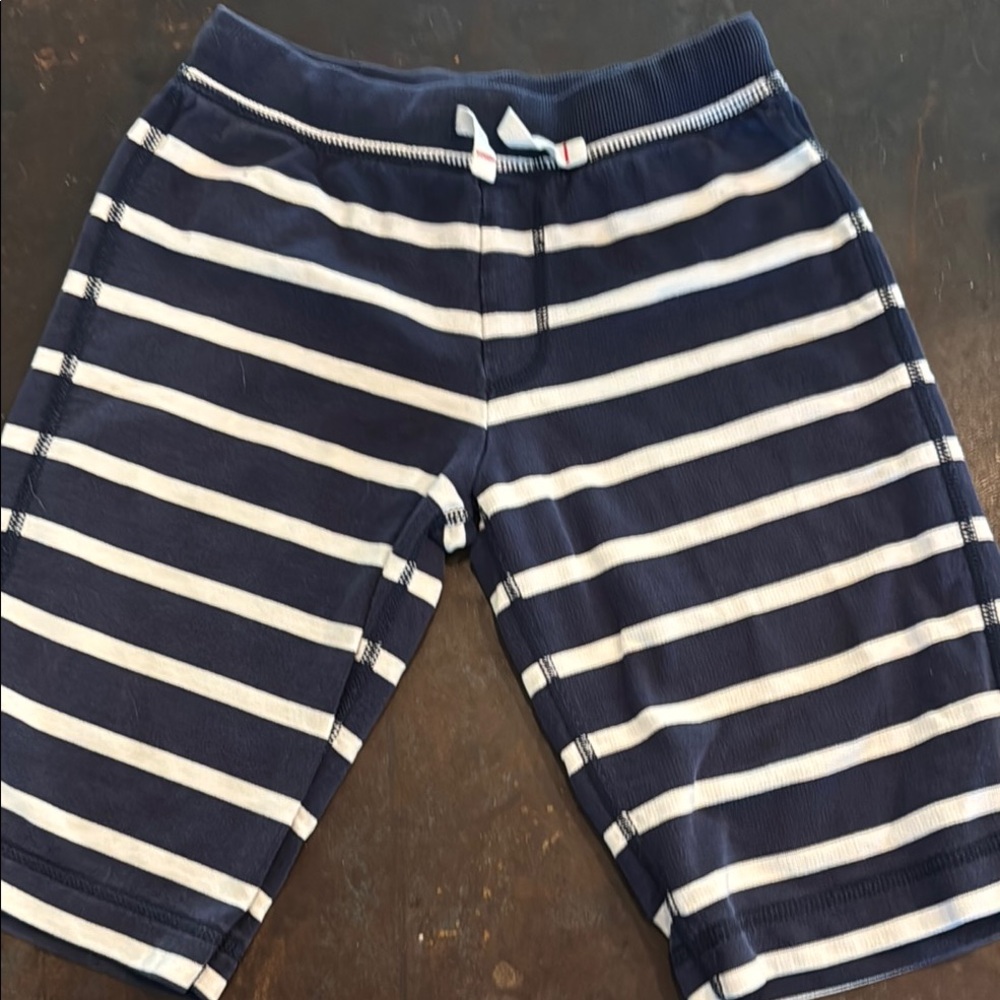Hanna Andersson Navy and White Striped Kids Shorts